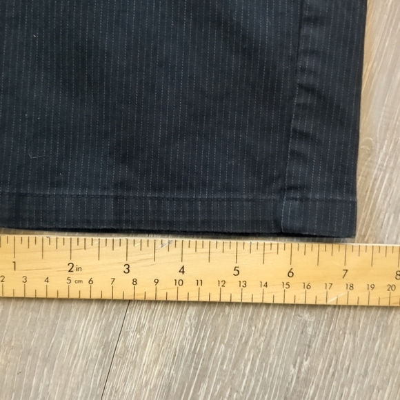 Calvin Klein Chino Pants Mens 34 Black Stripe Cotton Business Casual Formal - Picture 11 of 11